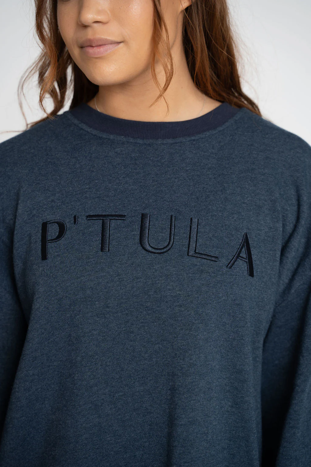P'tula Light Fleece Crewneck - Navy - Image 3
