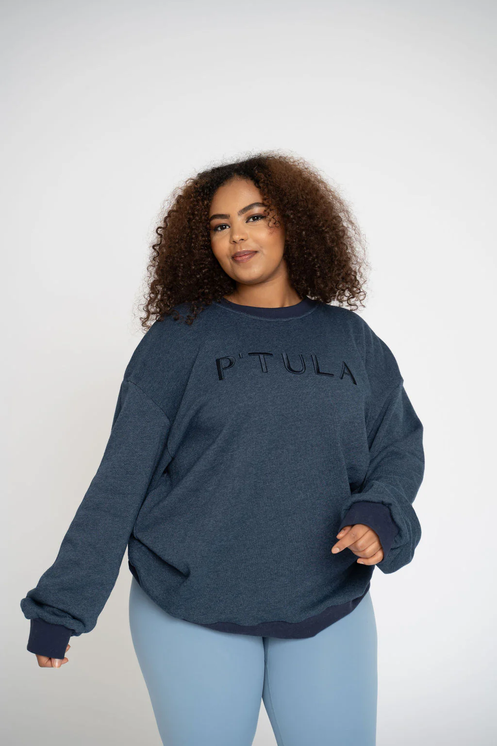 P'tula Light Fleece Crewneck - Navy - Image 4