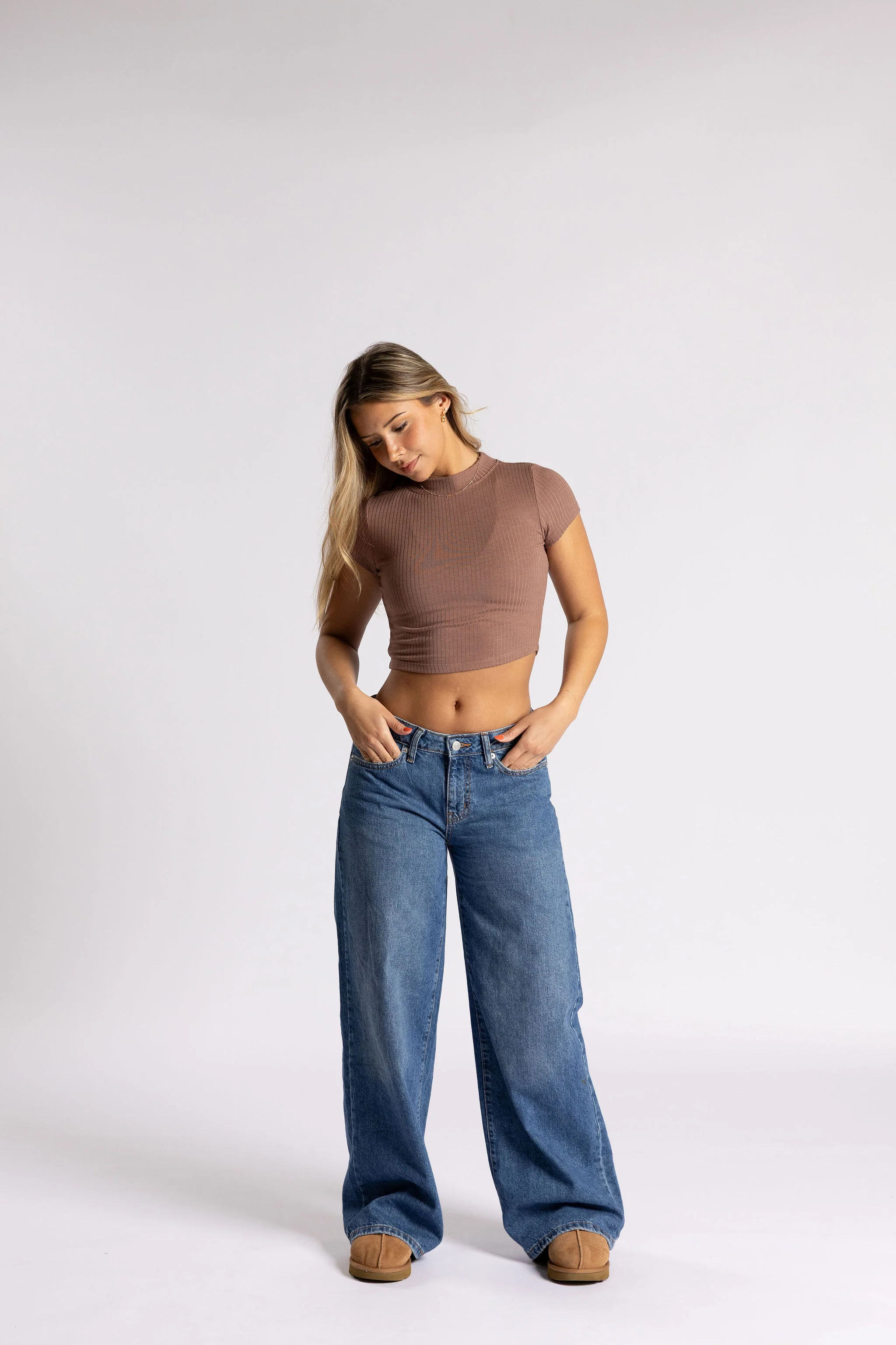Luxe Rib Mockneck Crop - Image 3