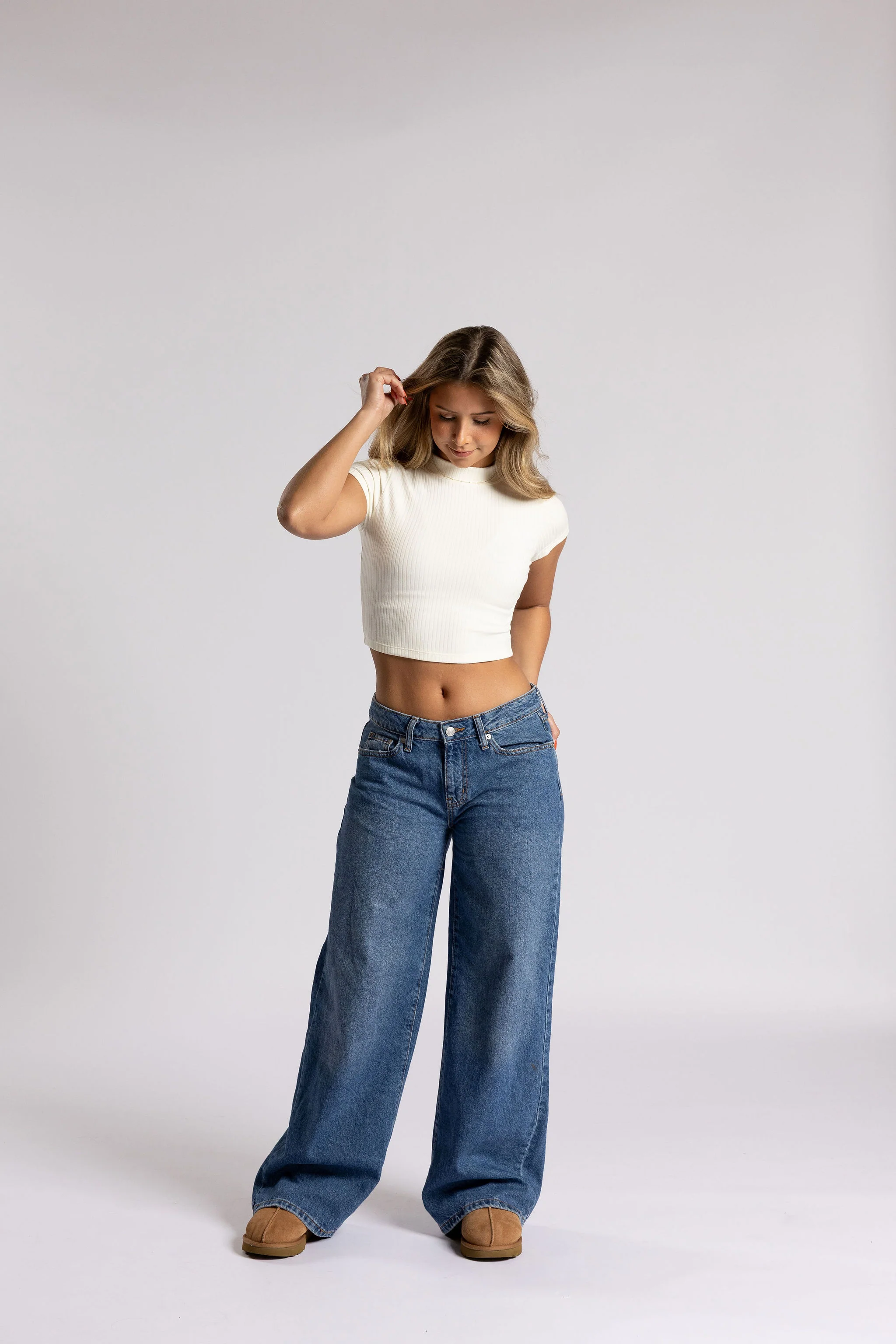Luxe Rib Mockneck Crop - Image 6