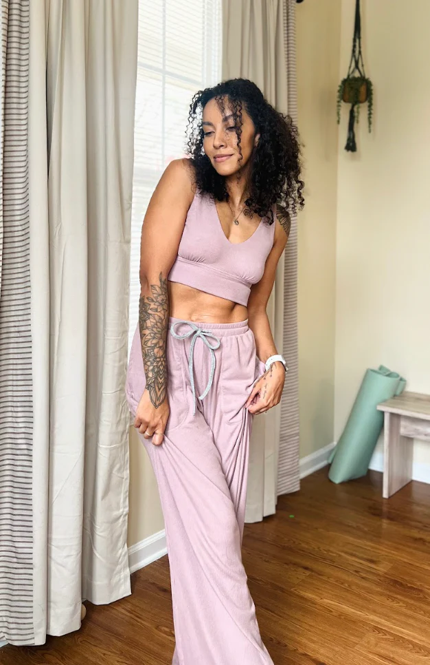 Soft Lounge Rib Wide Leg Pant - Image 16